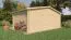 Abri de jardin Wiesenlust 03, Surface : 16 m², 34 mm Maison en madriers, naturel, avec 1 porte double et 2 fenêtres simples, Toit à deux versants