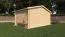Abri de jardin Wiesenlust 01, 34 mm Maison en madriers, naturel, surface au sol 11,8 m², avec 1 porte double et 2 fenêtres simples, Toit à deux versants