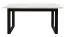 Table de salle à manger à ralonge Ourense 05, couleur : Marbre blanc / Noir - dimensions : 160-240 x 90 cm (l x p)
