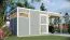 toit plat-Maison de jardin 2,34 x 5,58 mètres (incl. toit) | en éléments préfabriqués|Laqué Gris clair Abbildung