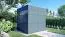 Bois-Abri de jardin 2,28 x 2,3 mètres (incl. toit) | Anthracite | toit plat Abbildung