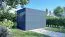 Bois-Abri de jardin 2,28 x 3,45 mètres (incl. toit) | Anthracite | toit plat Abbildung