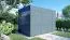 Bois-Abri de jardin 2,28 x 3,45 mètres (incl. toit) | Anthracite | toit plat Abbildung