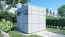 Bois-Abri de jardin 2,28 x 2,3 mètres (incl. toit) | Anthracite | toit plat Abbildung