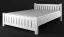 Cadre de lit pour enfants / Lit pour enfant 140 x 200 cm | Bois massif: Pin | Laqué Blanc Abbildung