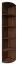Étagère d'angle Curug 12, couleur : noyer - Dimensions : 188 x 34 x 34 cm (H x L x P)