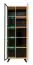 Meuble-paroi Nordkapp 01, couleur : Hickory Jackson / noir - dimensions : 192 x 320 x 45 cm (h x l x p), avec bio-cheminée noire et deux éclairages LED