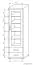 Vitrine Kerowagi 05, couleur : chêne Sonoma - Dimensions : 200 x 60 x 41 cm (H x L x P)