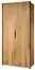 Armoire à portes battantes / armoire avec cadre Teresina 01, couleur : naturel, chêne massif - 222 x 106x 64 (H x L x P)
