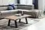 Table de salon avec plateau naturel, Couleur : Acacia / Noir - Dimensions : 40 x 60 x 115 cm (h x l x p), avec pieds métalliques robustes