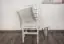 Chaise en bois de pin massif, blanc Junco 245 - Dimensions : 100 x 44 x 45 cm (H x L x P)