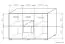 Vitrine Kavieng 10, couleur : chêne / blanc - Dimensions : 86 x 125 x 40 cm (H x L x P)