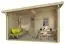 Maison de sauna Gamskogel avec plancher - Maison en madriers de 70 mm, Surface au sol : 21,4 m², Toit plat