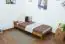 Lit d'enfant / lit de jeunesse en bois de pin massif, couleur chêne A14, sommier à lattes inclus - Dimensions 90 x 200 cm 