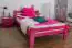 Lit pour enfant "Easy Premium Line" K4, 120 x 200 cm en hêtre massif laqué rose