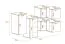 Set de 6 armoires et vitrines suspendues Volleberg 97, Couleur : Blanc - dimensions : 80 x 150 x 25 cm (h x l x p), avec éclairage LED