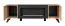 Meuble-paroi Nordkapp 01, couleur : Hickory Jackson / noir - dimensions : 192 x 320 x 45 cm (h x l x p), avec bio-cheminée noire et deux éclairages LED