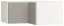 Supplément pour armoire d'angle Bellaco 39, couleur : blanc / gris - Dimensions : 45 x 102 x 104 cm (H x L x P)