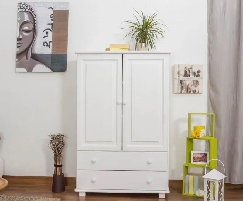 Armoire multi-usages d'angle Pin, Couleur: Blanc 139x90x42 cm Abbildung