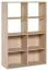 Étagère Skalle 03 pour chambre ado | Coloris chêne clair | 142 x 94 x 35 cm | 8 compartiments