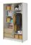 Armoire à portes coulissantes Kirkdale 12 | Blanc & Chêne Artisan | 214 x 134 x 62 cm | Grand espace de rangement