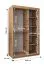 120 cm de large Armoire avec 2 portes | 5 casiers | Couleur: Noir Abbildung