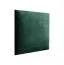 Panneaux rembourrés, lot de 10, Couleur : Vert foncé, Revêtement : Velours, dimensions : 30 x 30 cm