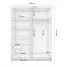 Armoire à portes coulissantes Bucegi 30 | Miroir | Noir / Blanc | 200 x 150 x 61 cm | 2 portes | 6 compartiments