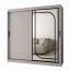 Penderie à portes coulissantes / Cachemire / Miroir décoratif / 200 x 62 x 200 cm / 10 compartiments / 2 tringles à vêtements / Détails modernes / Armoire