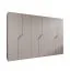 Armoire à portes battantes / Couleur : Cachemire / 6 portes / 3 tringles à vêtements / Chants ABS / Poignées : Cachemire / Dimensions : 300 x 52 x 202 cm / Fonction Soft-Close / 3 compartiments