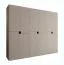 Armoire à portes battantes / Penderie / Cachemire / 12 portes battantes / 9 compartiments / 3 tringles à vêtements / 240 x 52 x 203 cm / Finition haut de gamme / Portes sans poignées / Système de fermeture Soft-Close