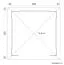Pavillon Lugauer - madriers 40 mm, Superficie : 14,4 m², Toit en toile
