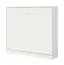 Lit escamotable horizontal | sommier à lattes inclus | surface de couchage 160 x 200 cm | lit pliant | lit mural | lit double | couleur : blanc | 2 tablettes | Nalut 13