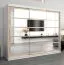 250 cm de large Armoire à portes coulissantes avec 3 portes | 10 casiers | 2 tringles à vêtements | Couleur: Chêne Sonoma / Blanc Abbildung