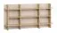 Étagère suspendue / Tablette murale / Couleur : Chêne / Beige / 9 étagères / Dimensions : 120 x 15 x 60 cm / Protection des bords ABS / parfait pour les livres ou les plantes