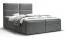 Lit boxspring sobre avec deux espaces de rangement Pirin 34, Couleur : Gris - Surface de couchage : 140 x 200 cm (l x L)