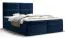Lit Boxspring avec grand espace de rangement Pirin 45, Couleur : Bleu - Surface de couchage : 180 x 200 cm (l x L)