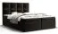 Grand lit double avec espace de rangement Pirin 57, Couleur : Noir - Surface de couchage : 180 x 200 cm (l x L)