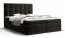 Lit boxspring spacieux avec rangements Pirin 86 | Velours noir | Couchage 180 x 200 cm | Matelas H3