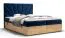 Lit Boxspring au design exceptionnel Pilio 30, Couleur : Bleu / Chêne Golden Craft - Surface de couchage : 180 x 200 cm (l x L)