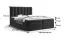 Lit Boxspring avec grand espace de rangement Pirin 12, Couleur : Noir - Surface de couchage : 180 x 200 cm (l x L)