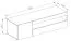 Meuble TV Silvado 1 / Blanc brillant / 155 x 40 x 45 cm / Grand compartiment à bascule à 2 étagères / Design sans poignées / Robuste et durable / Entièrement laqué