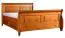 Lit double Jabron 08, pin massif, Couleur : Pin - Surface de couchage : 180 x 200 cm (L x l)
