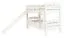 Lit superposé blanc avec toboggan 80 x 200 cm | Hêtre massif laqué blanc | Modulable en 2 lits simples | Easy Premium Line K27/n