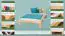 lit d'enfant / lit de jeune bois de pin massif naturel 75, y compris le sommier à lattes - dimension 140 x 200 cm