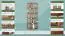 Etagère / tablette d'angle en pin massif couleur chêne rustique Junco 58 - Dimensions : 200 x 71 x 54 cm (H x L x P)