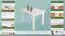 Table en bois de pin massif laqué blanc Junco 240A (rectangulaire) - Dimensions 80 x 120 cm