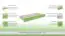 Tiroir de lit pour lit Luis, couleur : chêne blanc / vert - 80 x 190 cm (l x L)
