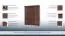 Armoire à portes battantes / penderie Pikine 03, Couleur : Chêne brun foncé - 195 x 156 x 55 cm (H x L x P)