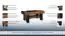 Table de salle à manger "Postira" 24, réglable en hauteur, couleur : noyer / noir, partiellement massif - Dimensions : 52 - 76 x 120 - 160 x 70 cm (H x L x P)